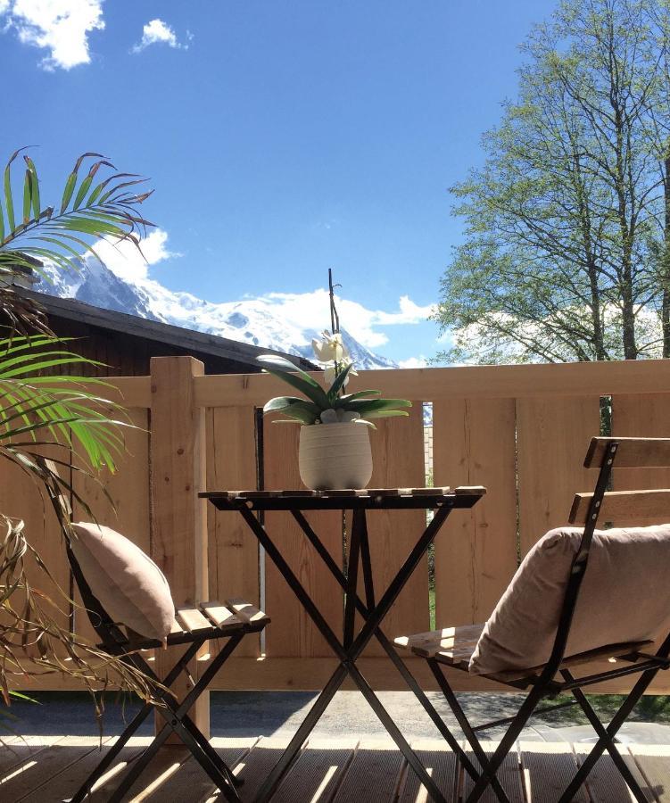 Chalet le petit Nicolas, jacuzzi, vue Mont Blanc Chamonix Esterno foto