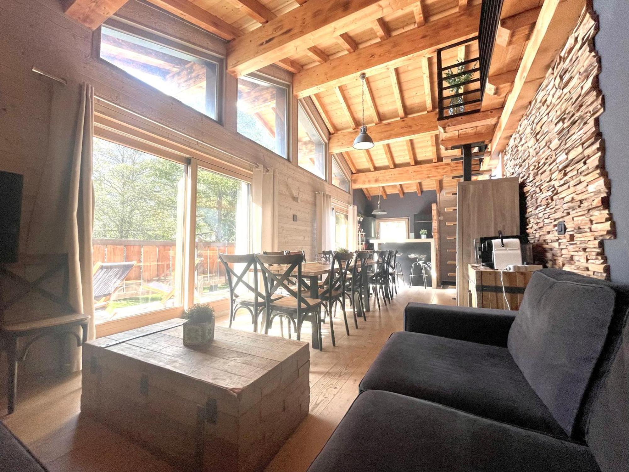Chalet le petit Nicolas, jacuzzi, vue Mont Blanc Chamonix Esterno foto